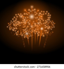 Vector Illustration of Fireworks