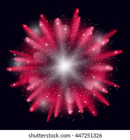 Vector Illustration of Fireworks