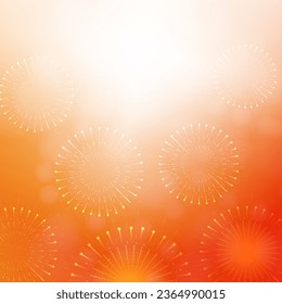 Vector illustration of fireworks background. Happy Diwali celebration firecrackers on abstract background in bokeh effects.