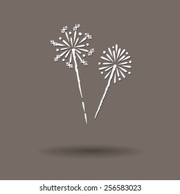 Vector illustration of  Fireworks color  background.