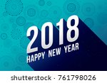 Vector illustration of  fireworks. Happy new year 2018 theme