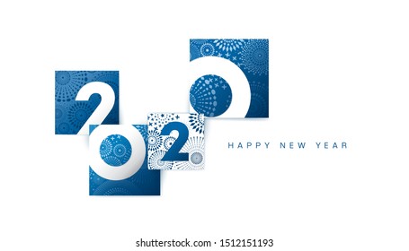 Vector illustration of  fireworks. Happy new year 2020 theme
