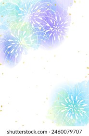 Ilustración vectorial de fuegos artificiales en colores nostálgicos y suaves