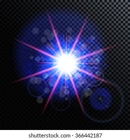 Vector Illustration of Fireworks, Salute on a Transparent Background EPS10