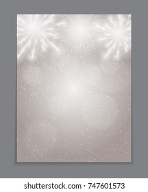 Vector Illustration of Fireworks, Salute on a Ligth Background EPS10
