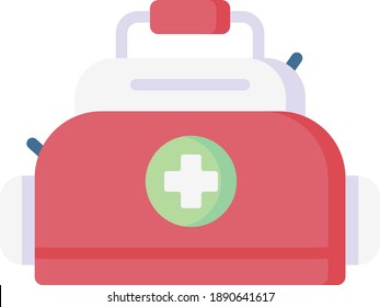 vector illustration of first aid box on white background
