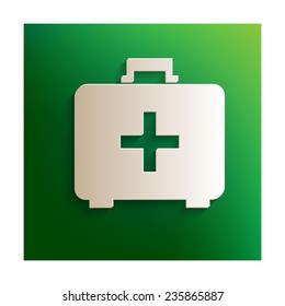 vector illustration of first aid box icon