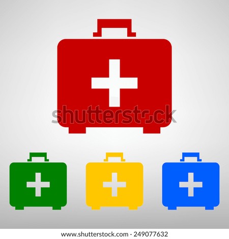 vector illustration of first aid box icon