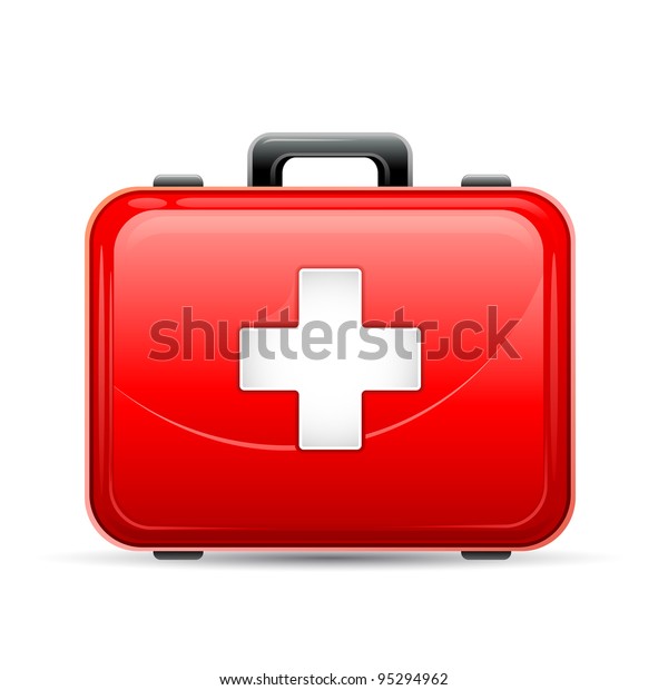 Vector Illustration First Aid Box On Stock Vector (Royalty Free) 95294962