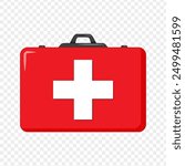 Vector illustration of first aid kit on transparent background