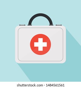 Vector illustration of a first aid kit.