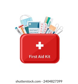 Vector illustration of first aid kit 