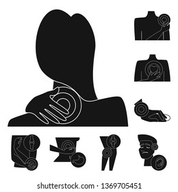 Vector illustration of first and help logo. Set of first and disease stock vector illustration.