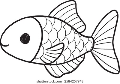 vector illustration of a fish