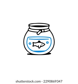 vector illustration of fish in aquarium