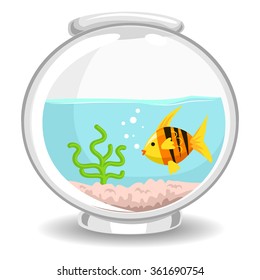 Vector Illustration Of Fish Bowl 