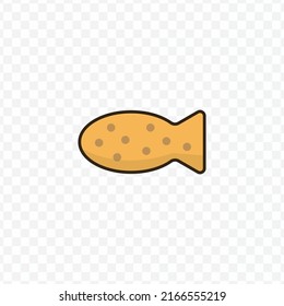 Vector illustration of fish cake icon sign and symbol. colored icons for website design .Simple design on transparent background (PNG).