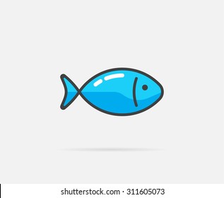 Vector Illustration of the Fish can be used as Logo or Icon
