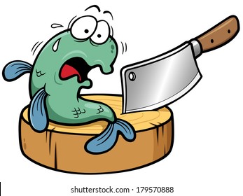 Vector illustration of Fish cartoon