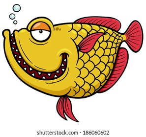 Vector illustration of Fish cartoon