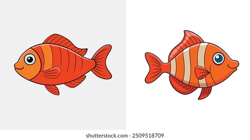 Ilustración vectorial del Clipart de Peces