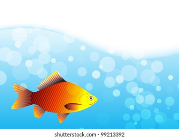 Vector illustration of a fish. Clip-art