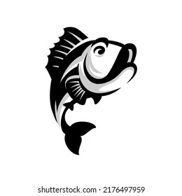 vector illustration of fish, fishing for big fish
