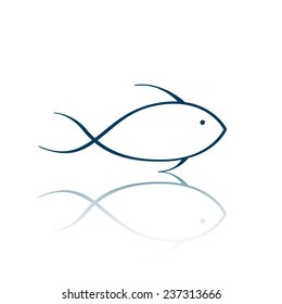 Vector Illustration of a Fish Icon