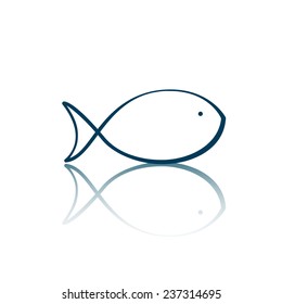 Vector Illustration of a Fish Icon