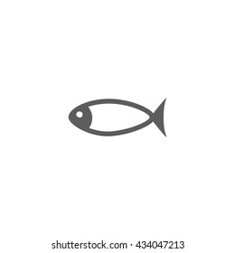 Vector illustration of fish icon on white background