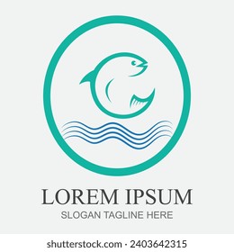 Vector illustration of fish logo graphics perfect for restaurant logos, fish shops, food products, etc