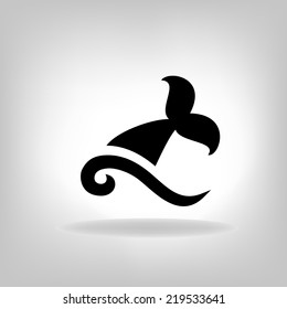 Vector illustration of a fish on a light background