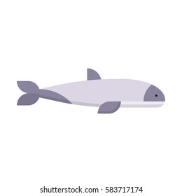 Vector illustration of a fish on white background. Animal topic.