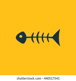 Vector illustration of fish skeleton icon