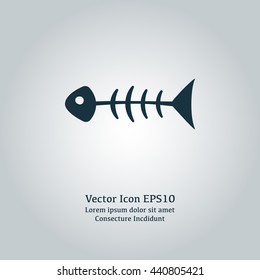 Vector Illustration Of Fish Skeleton Icon