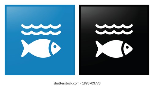 Vector illustration of a fish swimming in the blue water. Concept design of Life Below Water. Sustainable Development concept for Non-Profit Organization to achieve the global goals.