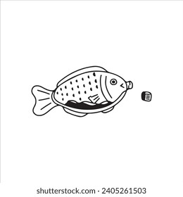 vector illustration of fish toy