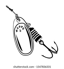 Vector illustration of fishing bait isolated on white background. Fish lure.