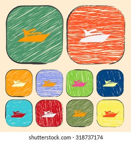 Vector illustration of fishing and fish icon