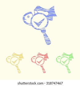 Vector illustration of fishing and fish icon