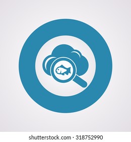 Vector illustration of fishing and fish icon