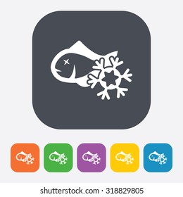 Vector illustration of fishing and fish icon