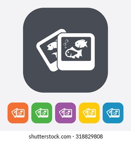 Vector illustration of fishing and fish icon