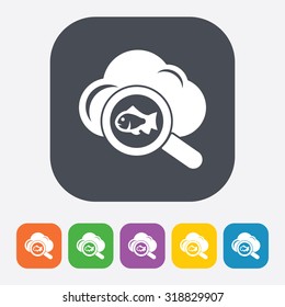 Vector illustration of fishing and fish icon