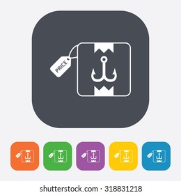 Vector illustration of fishing and fish icon