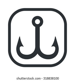 Vector illustration of fishing and fish icon