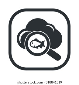 Vector illustration of fishing and fish icon