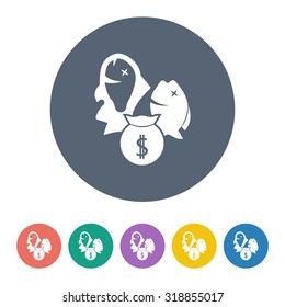 Vector illustration of fishing and fish icon