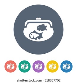 Vector illustration of fishing and fish icon