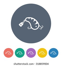 Vector illustration of fishing and fish icon